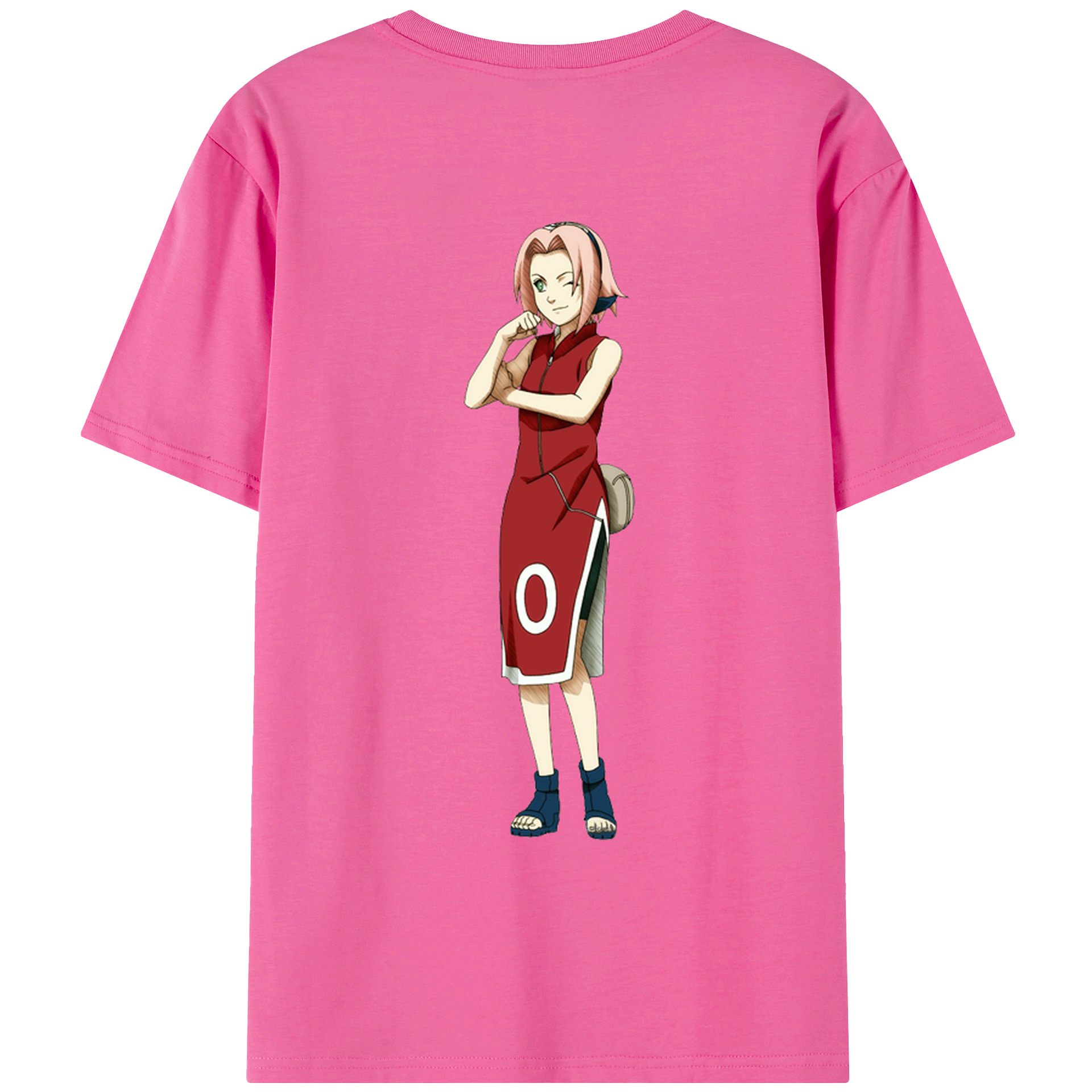 （画像用） NARUTO -ナルト- 春野サクラ Haruno Sakura レディース半袖Tシャツ(バックプリント)
